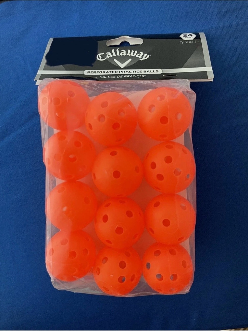 Callaway Golf Balls Practice Perforated Orange Qty 24 NEW